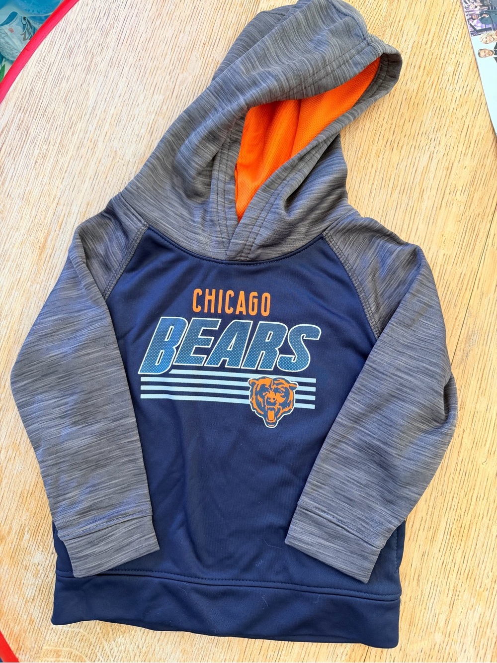NFL Chicago Bears Navy, Gray & Orange Youth Hoodie